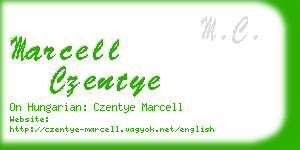 marcell czentye business card